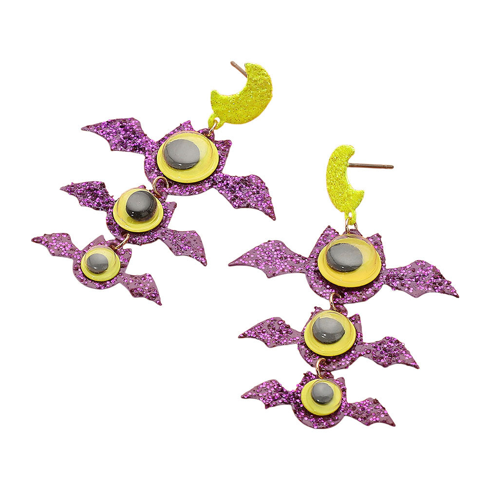 iLLASPARKZ Halloween Bat Link Drop Dangle Earrings