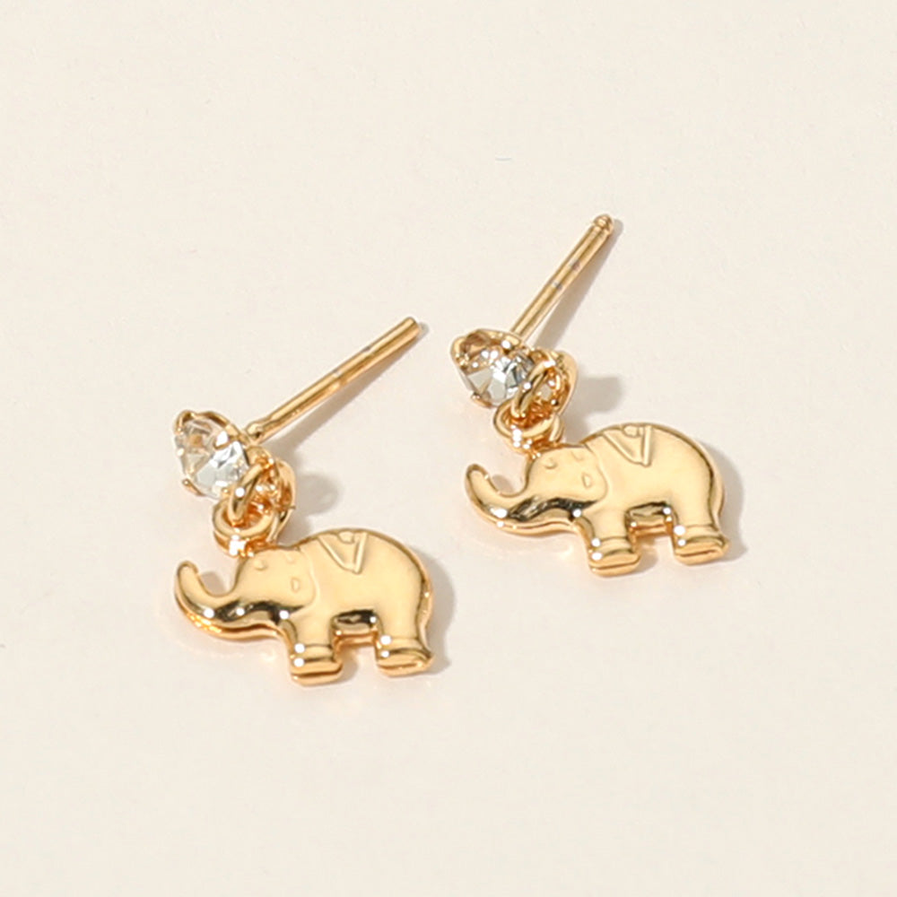 iLLASPARKZ 18K Gold Filled Hypoallergenic Elephant Dangle Earrings