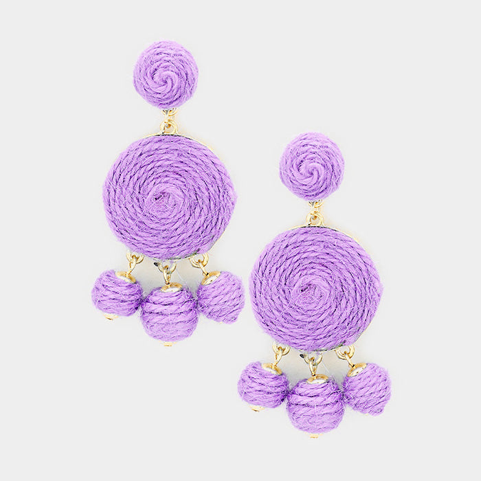 iLLASPARKZ Triple Thread Ball Dangle Earrings