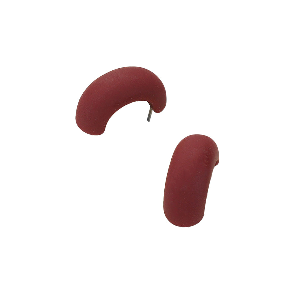 iLLASPARKZ Matte Colored Half Hoop Earrings