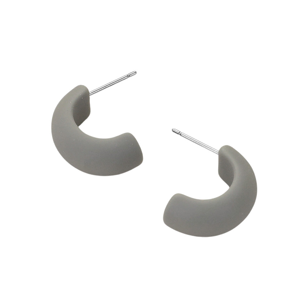 iLLASPARKZ Matte Colored Half Hoop Earrings
