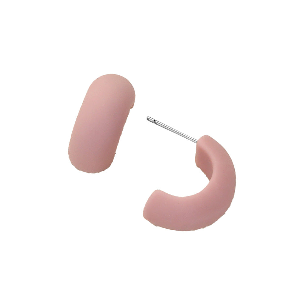 iLLASPARKZ Matte Colored Half Hoop Earrings