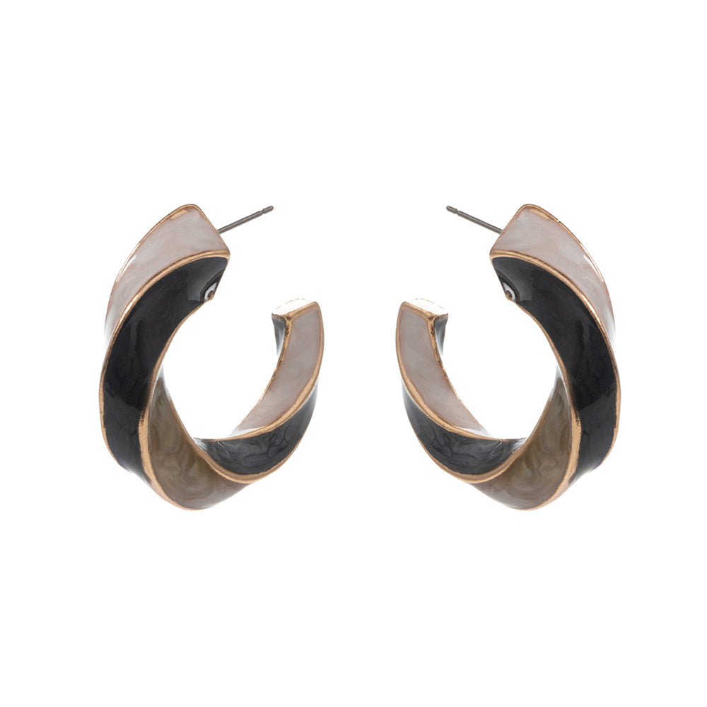 iLLASPARKZ Hypoallergenic Enamel Spiral Hoop Earrings