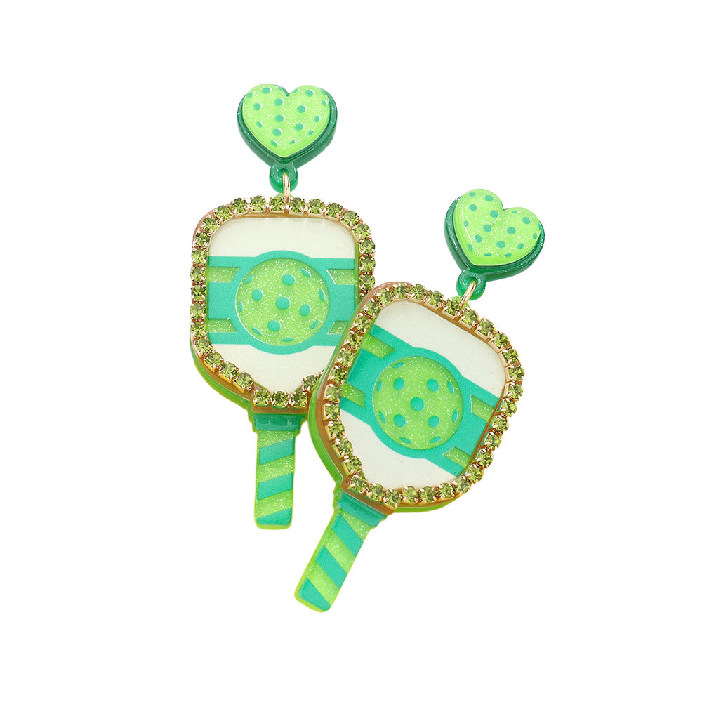 iLLASPARKZ Pickleball Racket Dangle Earrings