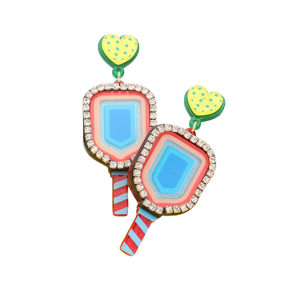 iLLASPARKZ Pickleball Racket Dangle Earrings