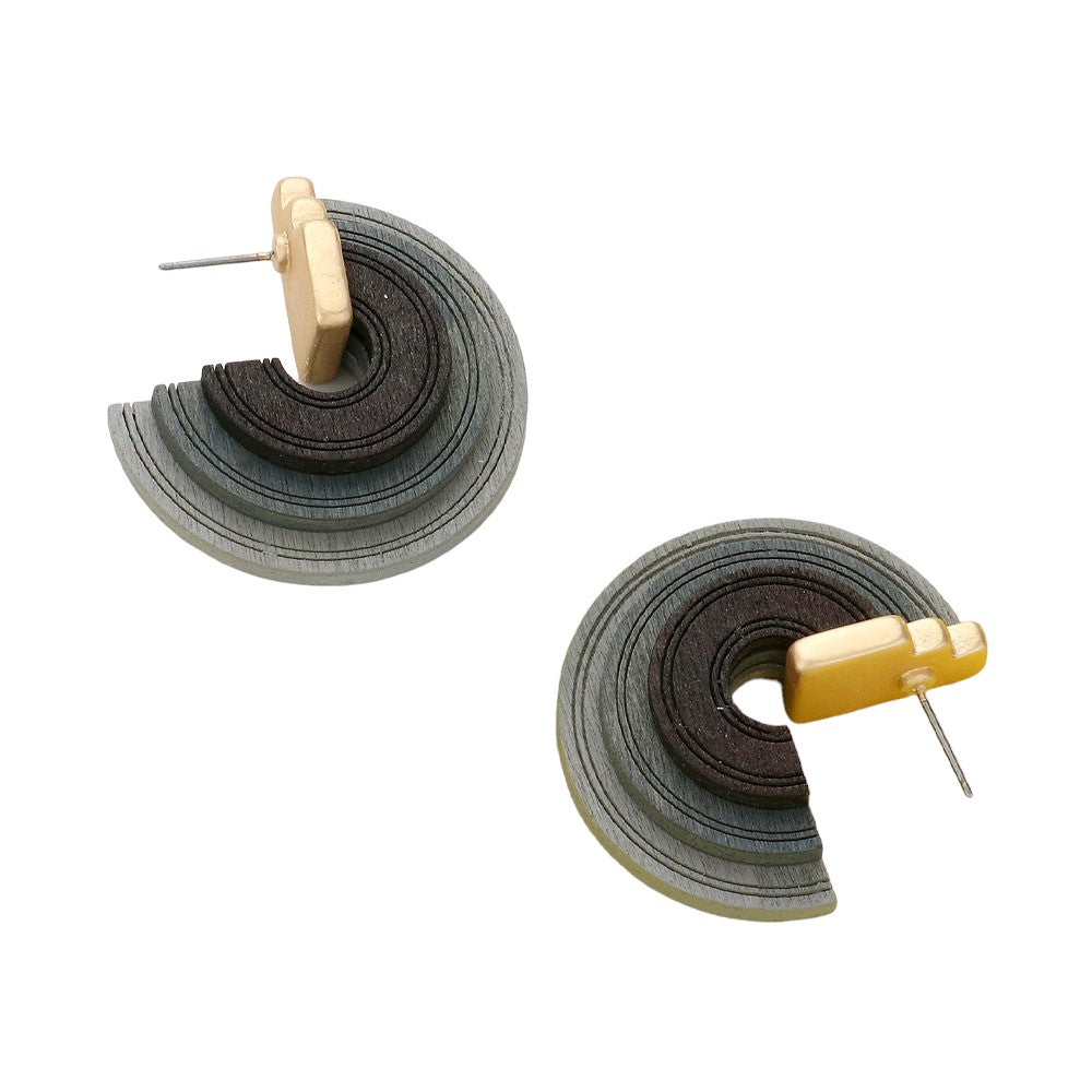 iLLASPARKZ Abstract Hoop Round Earrings