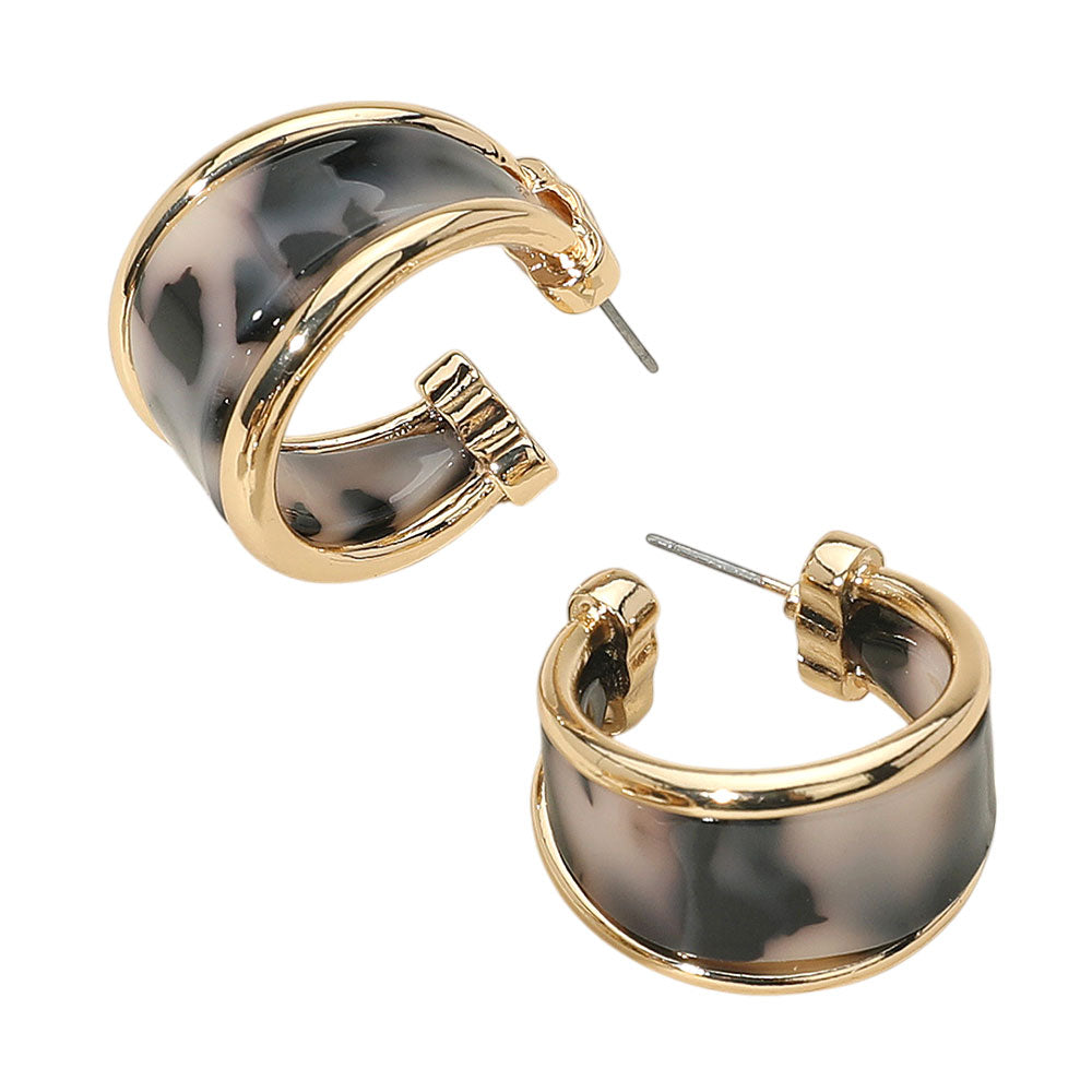 iLLASPARKZ Tortoiseshell Celluloid Acetate Hoop Earrings