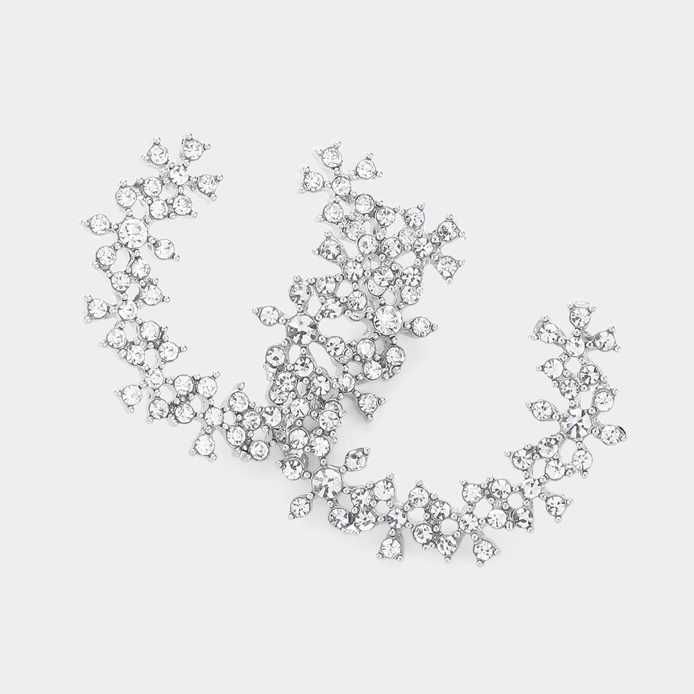 iLLASPARKZ Flower Stone Cluster Wretch Earrings
