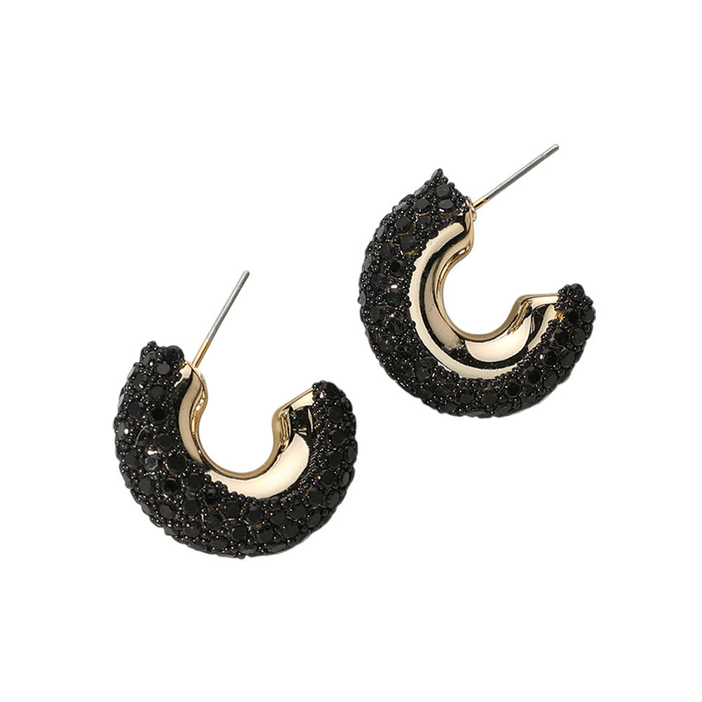 iLLASPARKZ Bling Studded Hoop Earrings