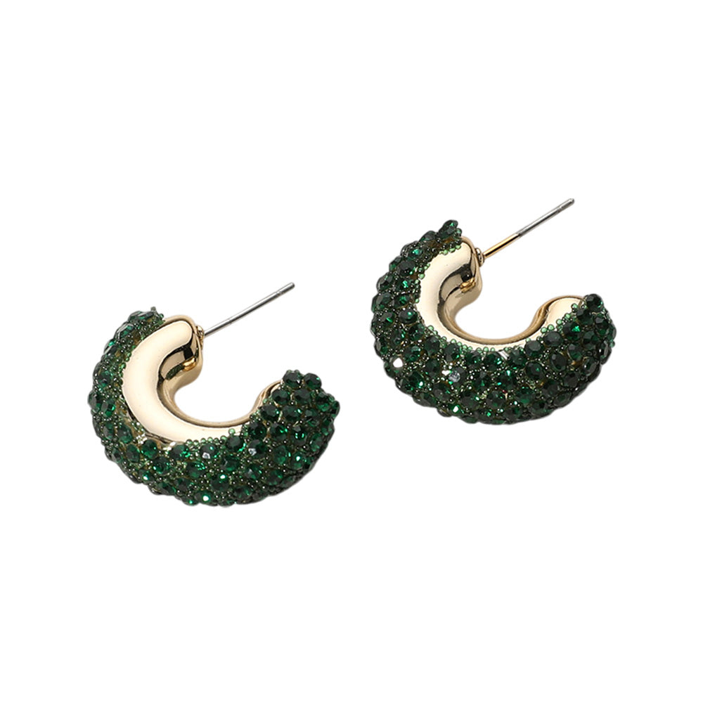 iLLASPARKZ Bling Studded Hoop Earrings
