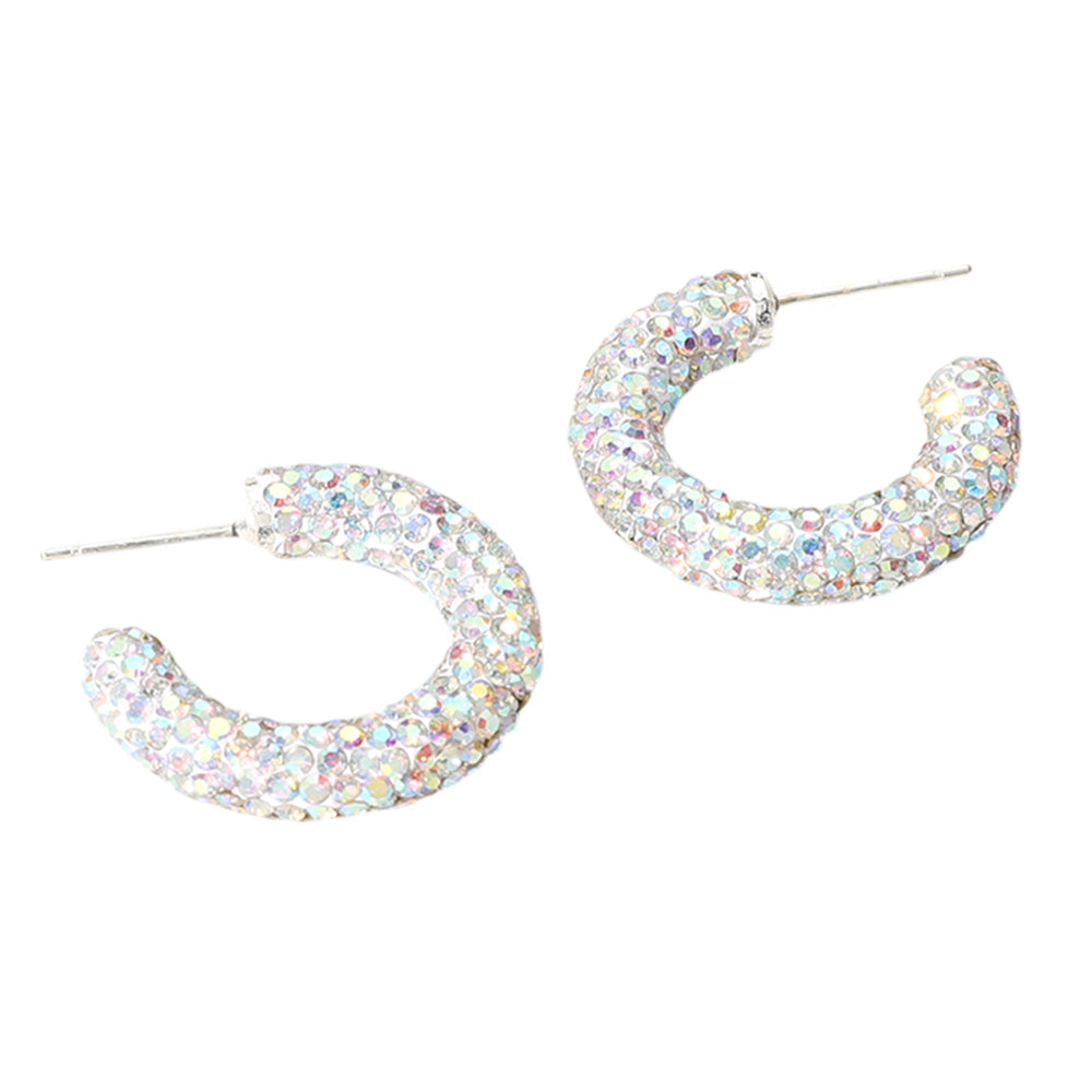 iLLASPARKZ Bling Studded Hoop Earrings