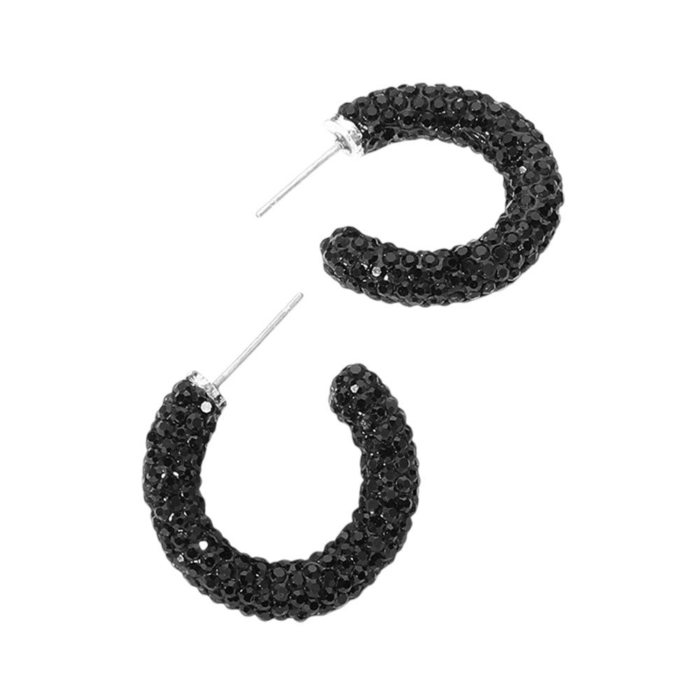 iLLASPARKZ Bling Studded Hoop Earrings
