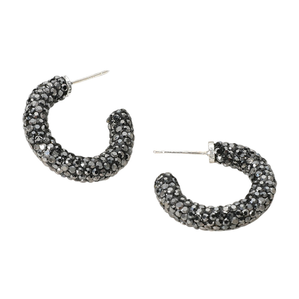 iLLASPARKZ Bling Studded Hoop Earrings
