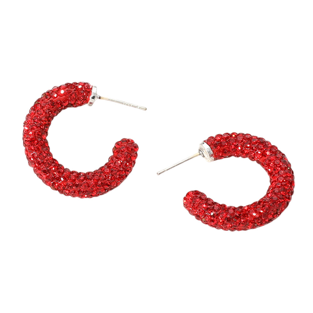 iLLASPARKZ Bling Studded Hoop Earrings
