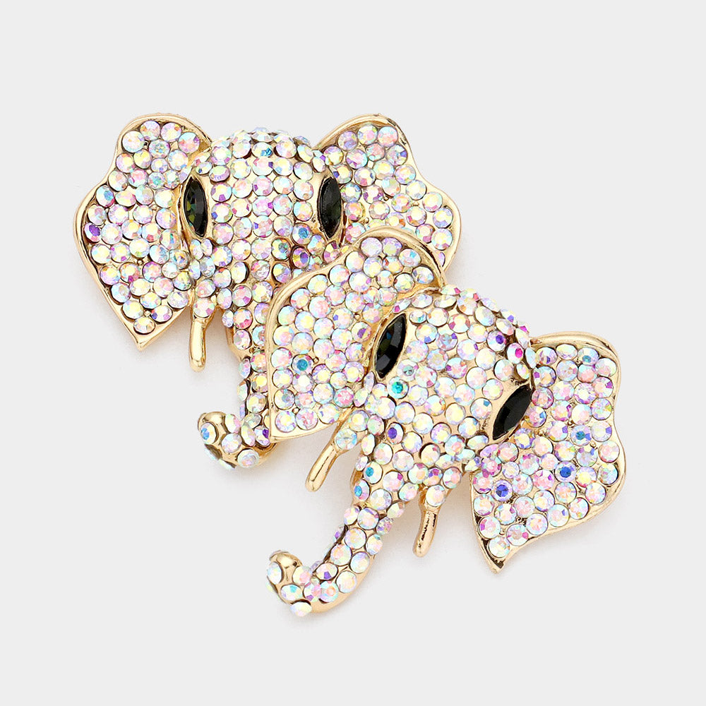 iLLASPARKZ Stone Embellished Elephant Earrings