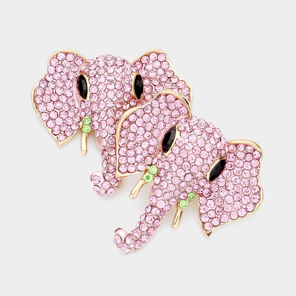 iLLASPARKZ Stone Embellished Elephant Earrings