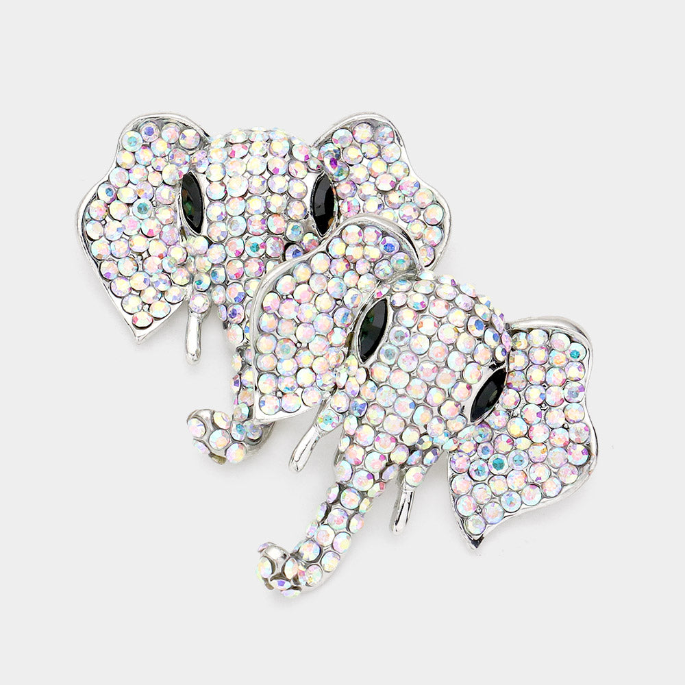 iLLASPARKZ Stone Embellished Elephant Earrings