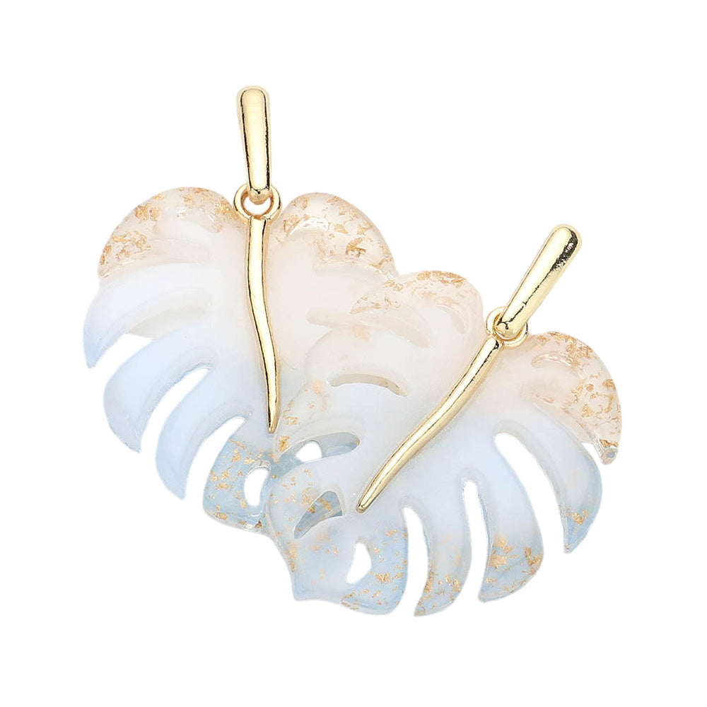 iLLASPARKZ Acetate Tropical Leaf Dangle Earrings