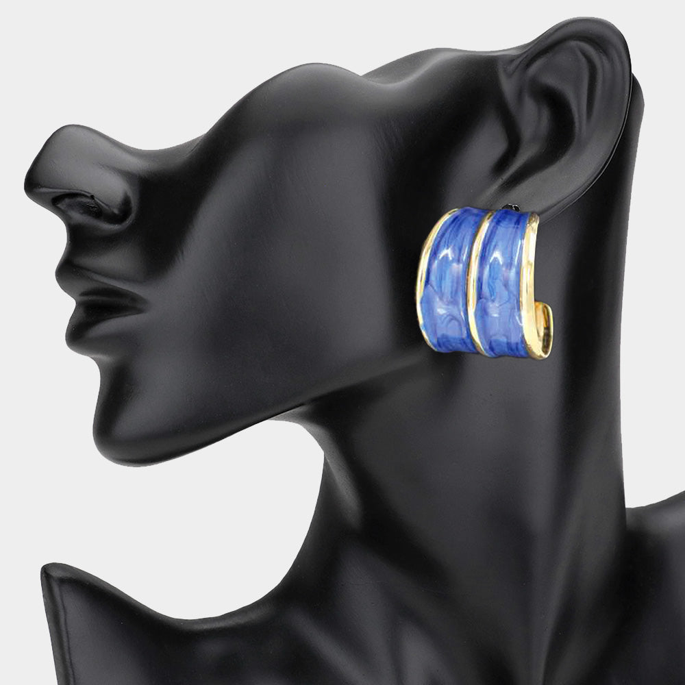 iLLASPARKZ Chunky Enamel Hoop Earrings
