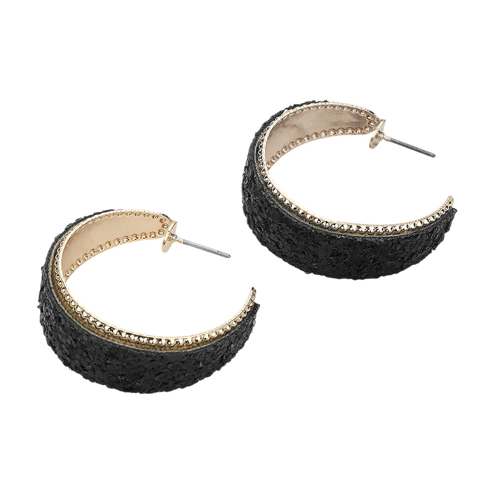 iLLASPARKZ Glittered Hoop Earrings