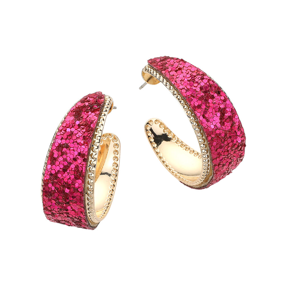 iLLASPARKZ Glittered Hoop Earrings