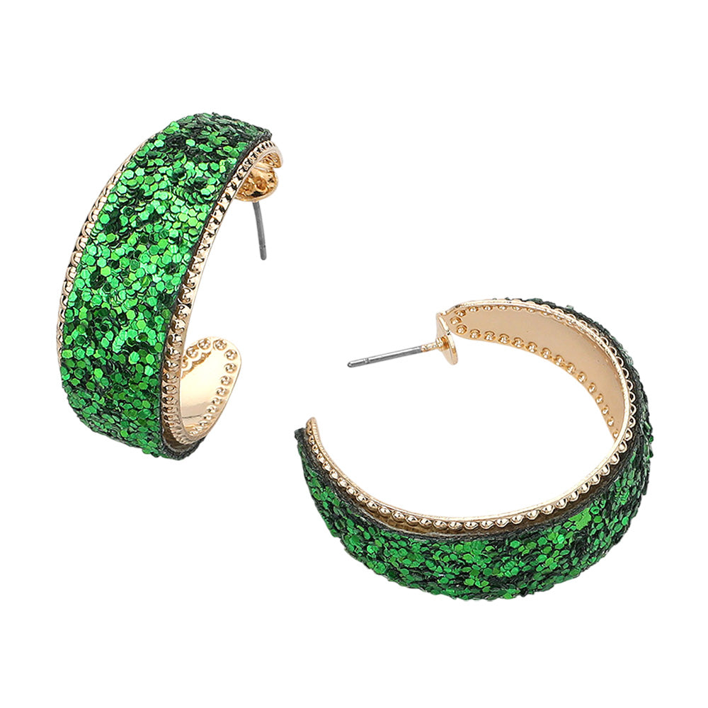 iLLASPARKZ Glittered Hoop Earrings