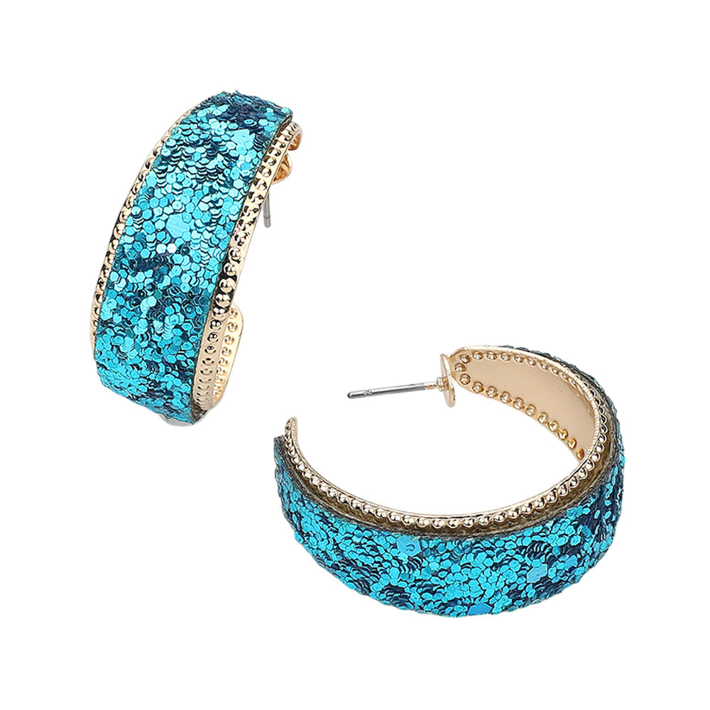iLLASPARKZ Glittered Hoop Earrings