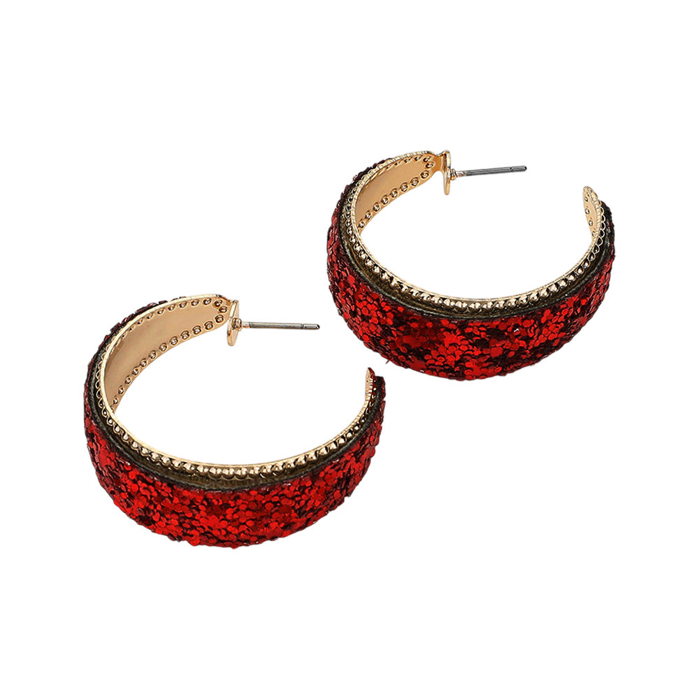 iLLASPARKZ Glittered Hoop Earrings