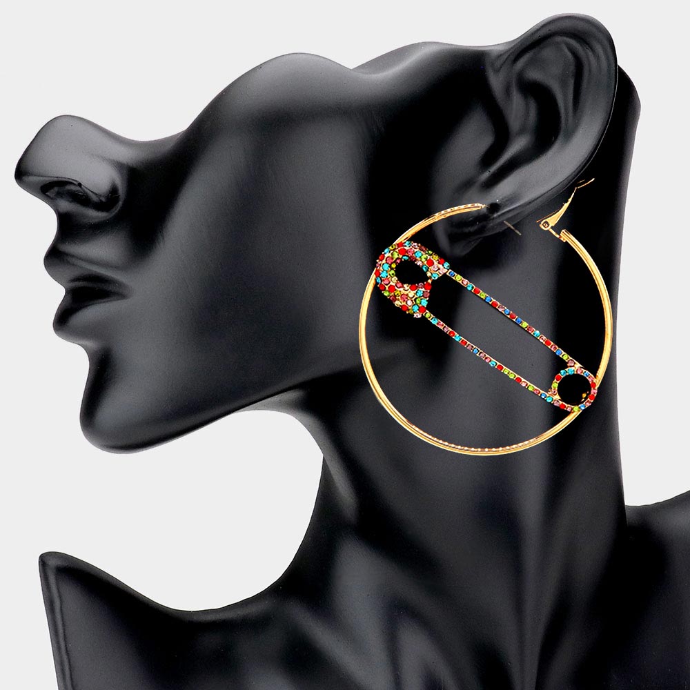 iLLASPARKZ Paperclip Centered Hoop Earrings