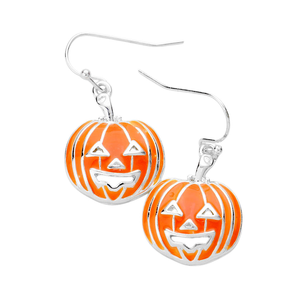 iLLASPARKZ Halloween Pumpkin Enamel Earrings