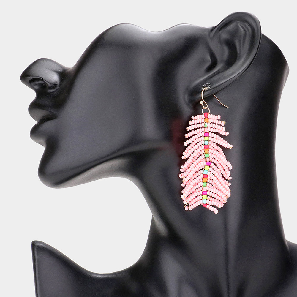 iLLASPARKZ Seed Beaded Dangle Earrings