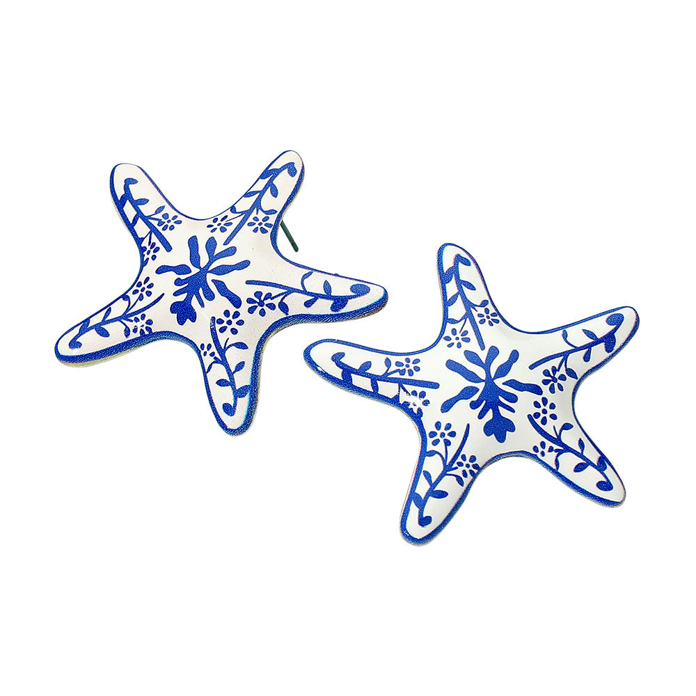 iLLASPARKZ Ocean Inspired Print Bold Starfish Earrings