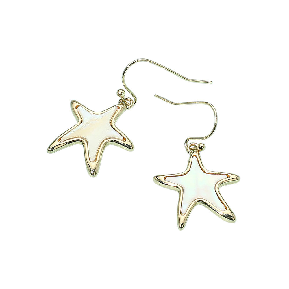 iLLASPARKZ Mother of Pearl Starfish Dangle Earrings