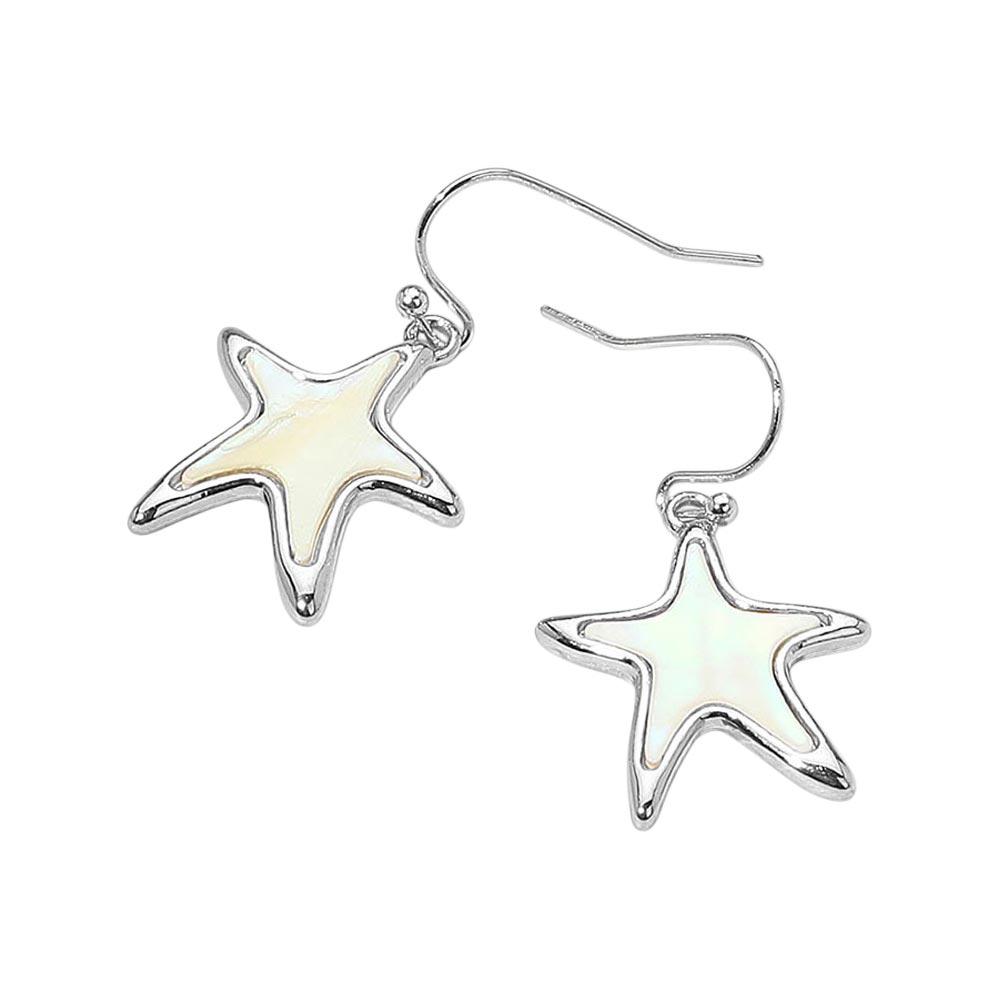 iLLASPARKZ Mother of Pearl Starfish Dangle Earrings