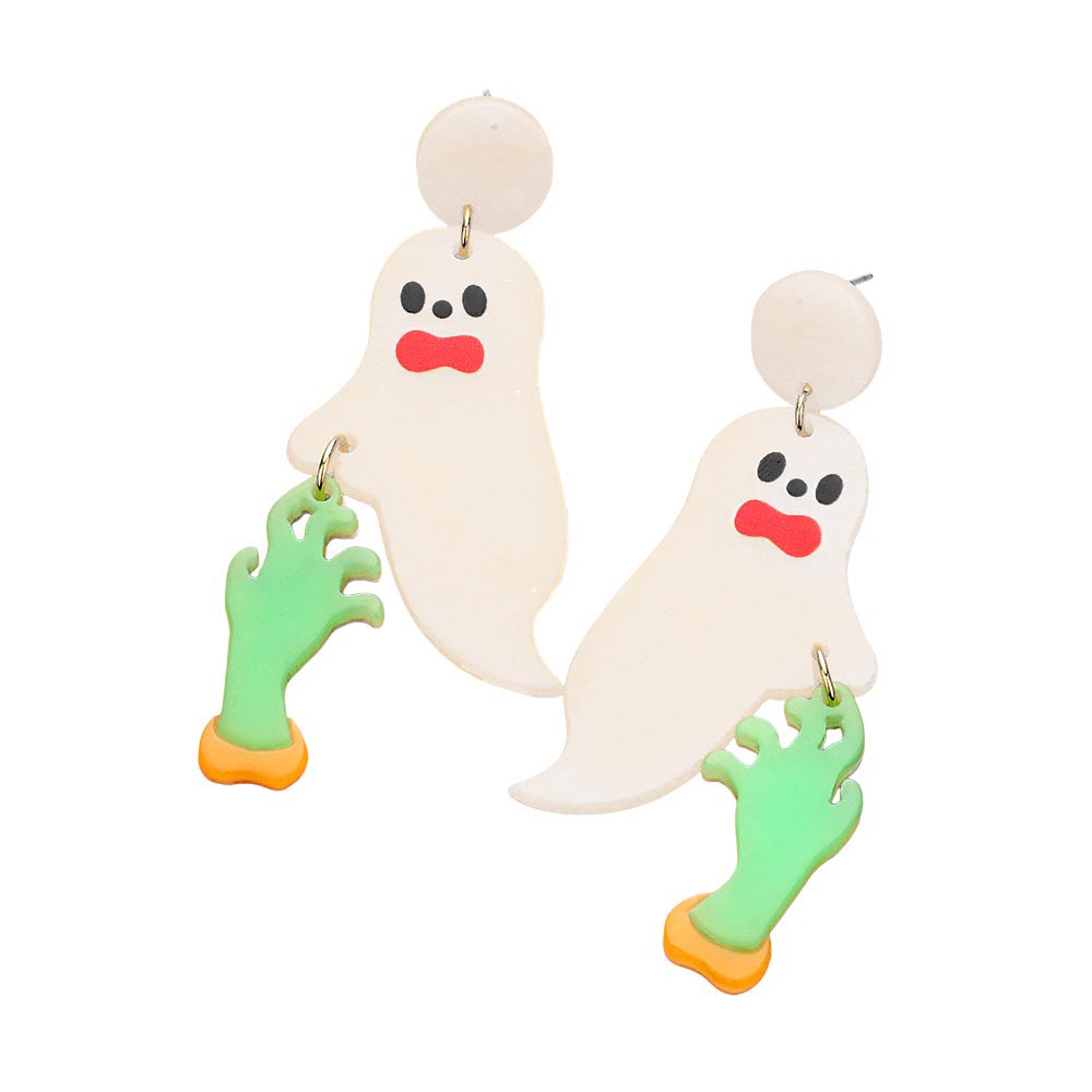 iLLASPARKZ GLOW IN THE DARK Halloween Ghost Dangle Earrings