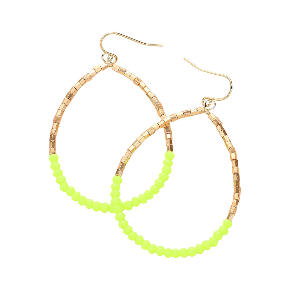 iLLASPARKZ Faceted Beaded Open Teardrop Dangle Earrings