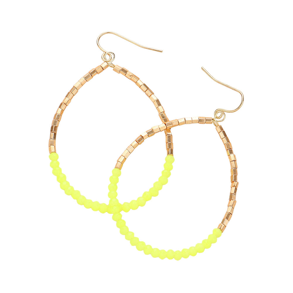 iLLASPARKZ Faceted Beaded Open Teardrop Dangle Earrings