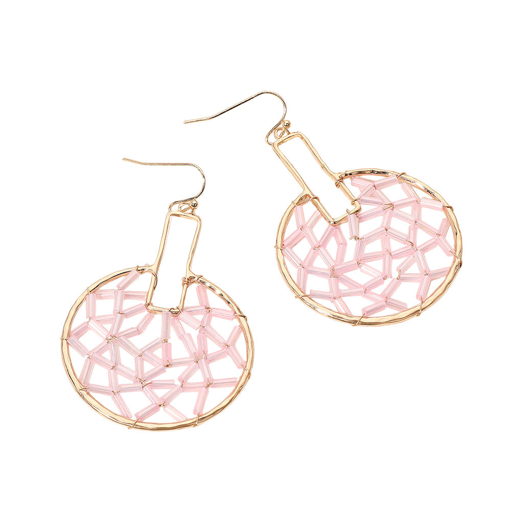 iLLASPARKZ Faceted Beaded Door Knocker Dangle Earrings