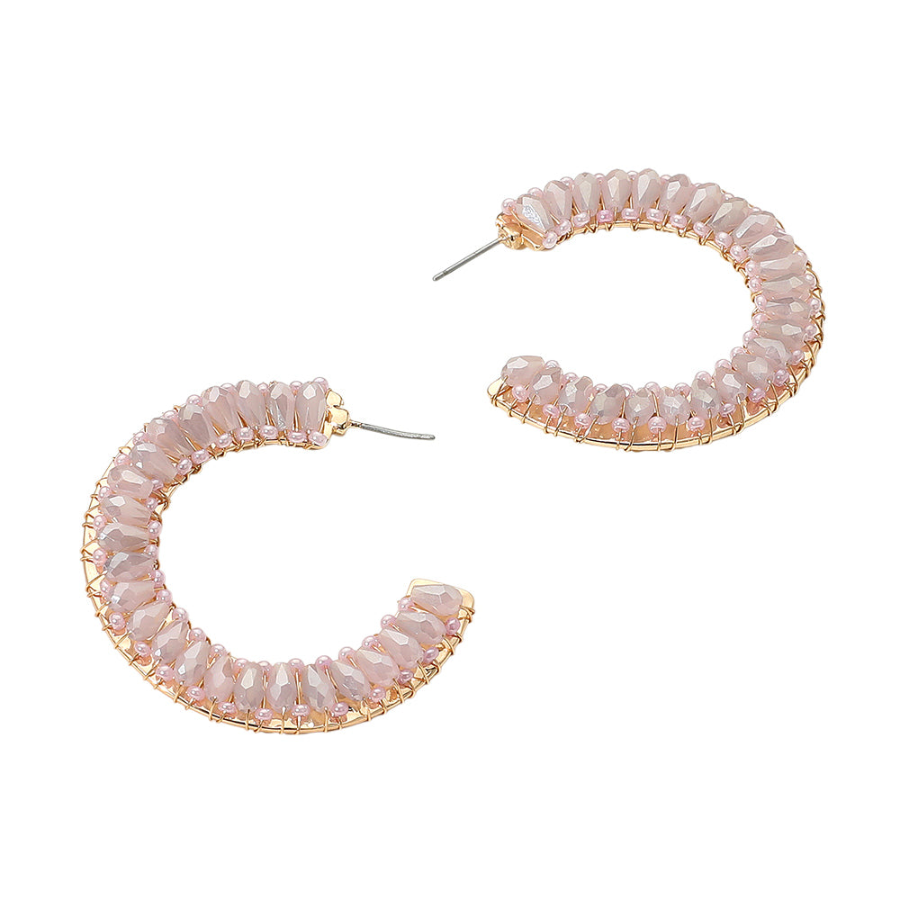 iLLASPARKZ Seed Beaded Hoop Earrings
