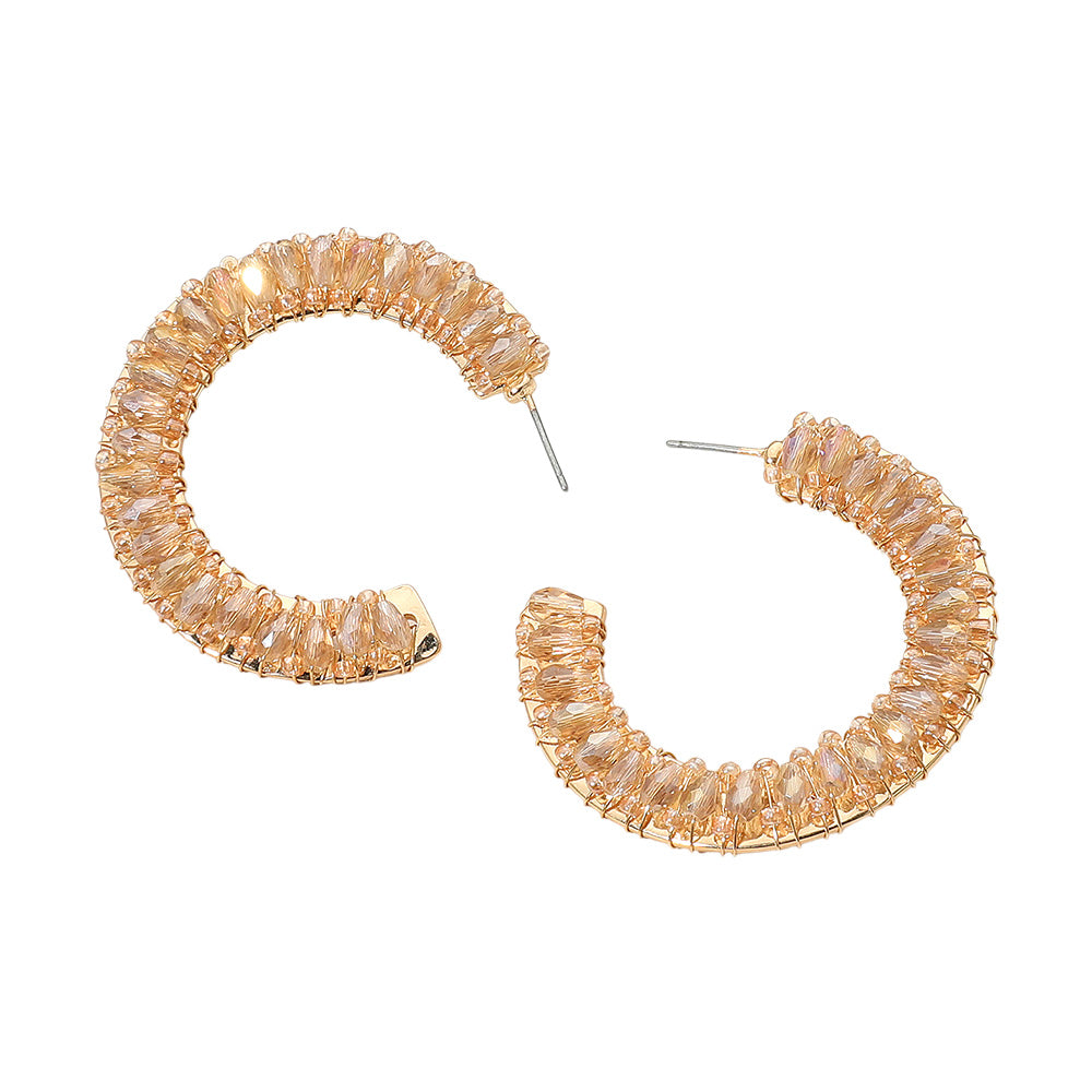 iLLASPARKZ Seed Beaded Hoop Earrings