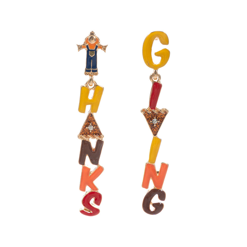 iLLASPARKZ THANKS GIVING Message Drop Earrings