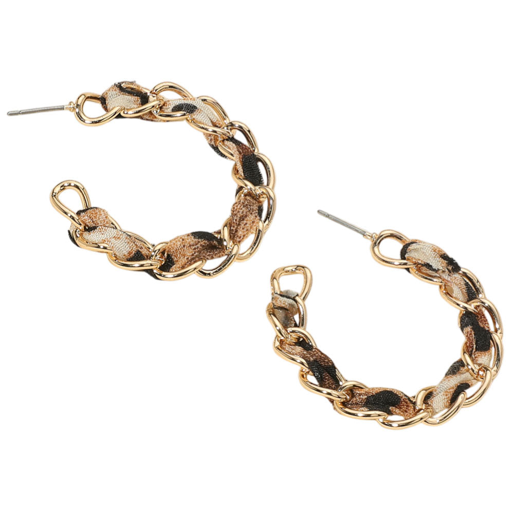 iLLASPARKZ Fabric Chain Hoop Earrings
