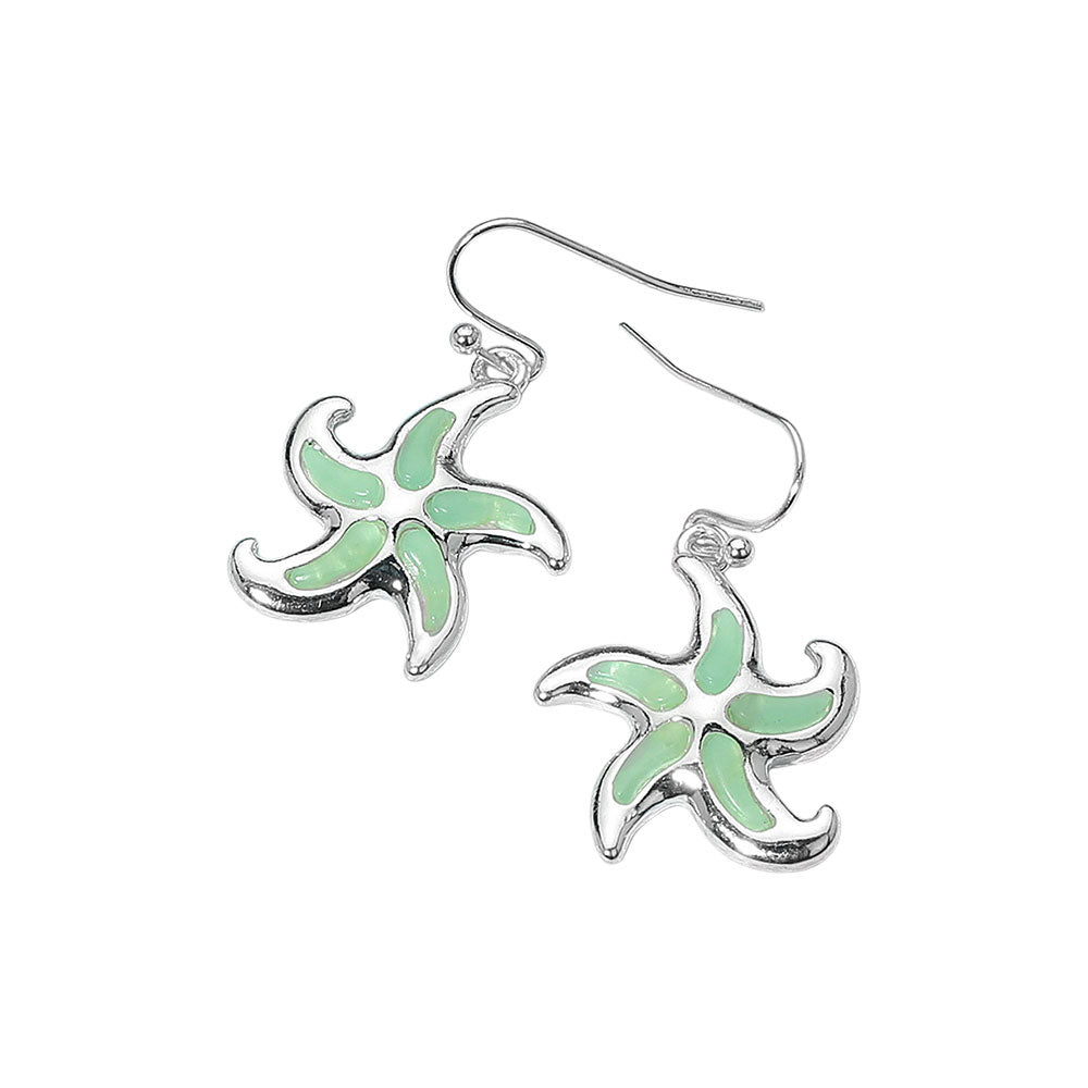 iLLASPARKZ Sea Glass Starfish Dangle Earrings