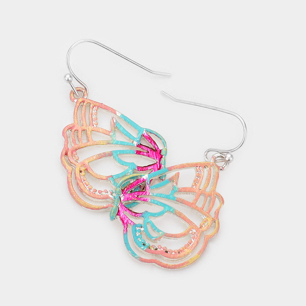 iLLASPARKZ Colorful Metal Butterfly Dangle Earrings