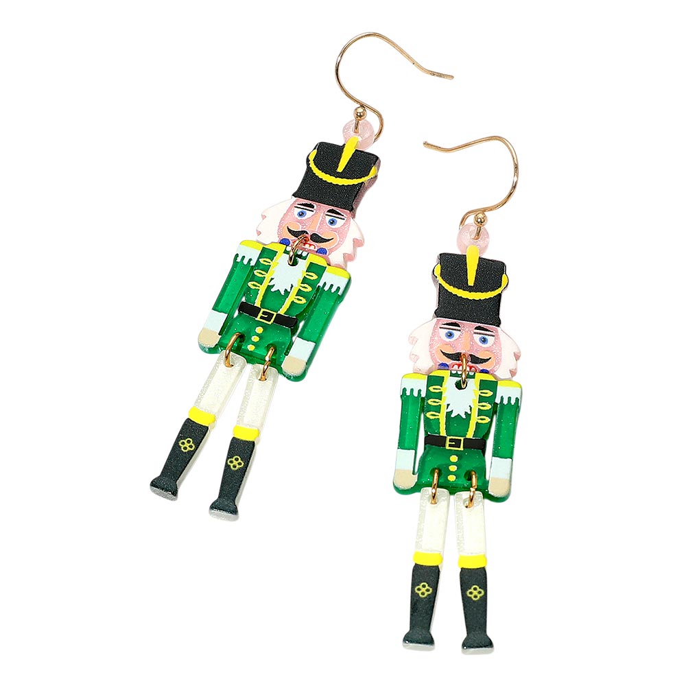 iLLASPARKZ Christmas Soldier Nutcracker Dangle Earrings