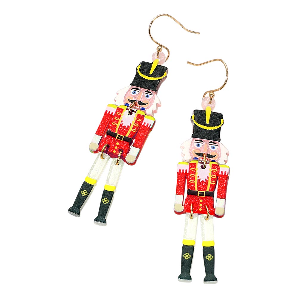 iLLASPARKZ Christmas Soldier Nutcracker Dangle Earrings
