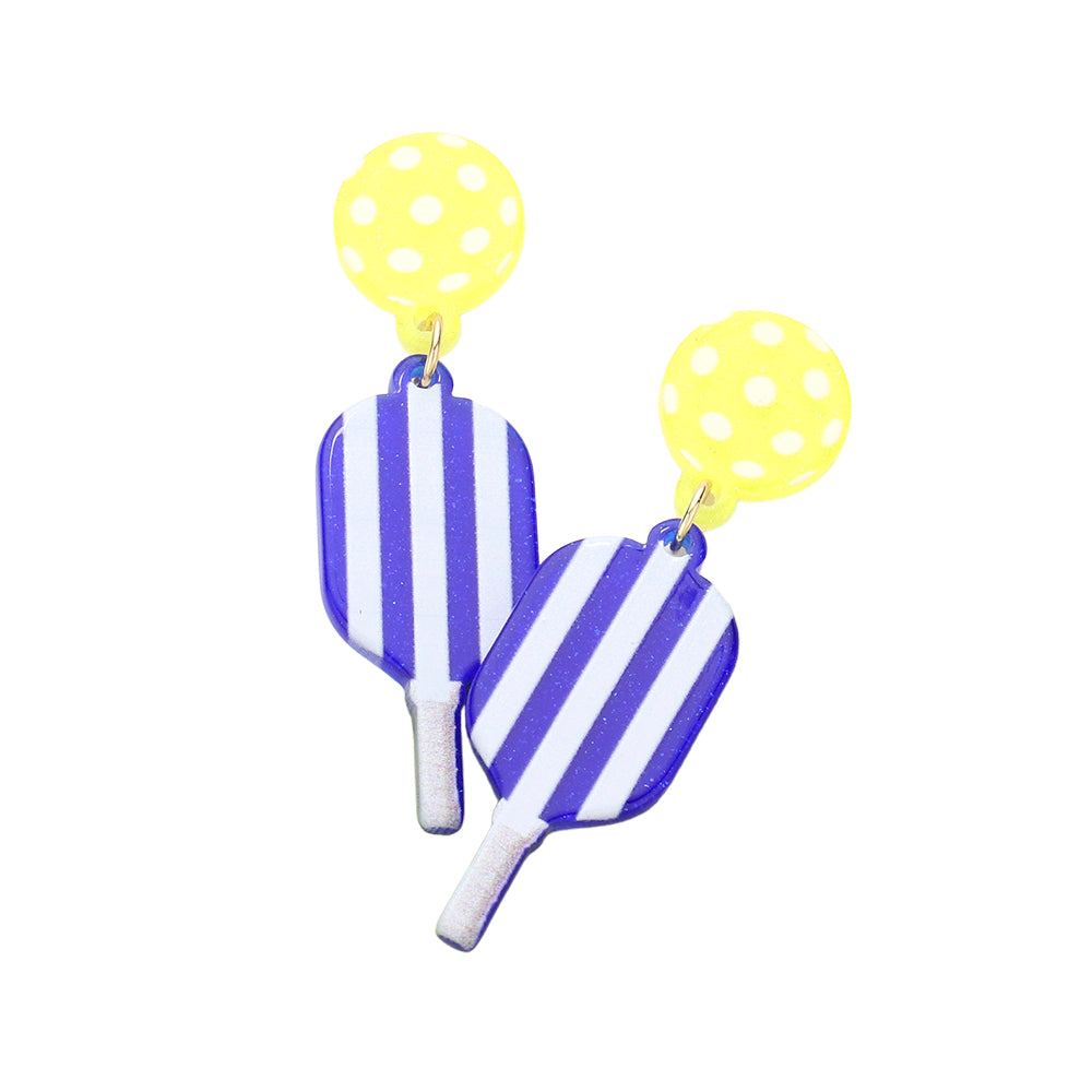 iLLASPARKZ Resin Pickleball Paddle Dangle Earrings