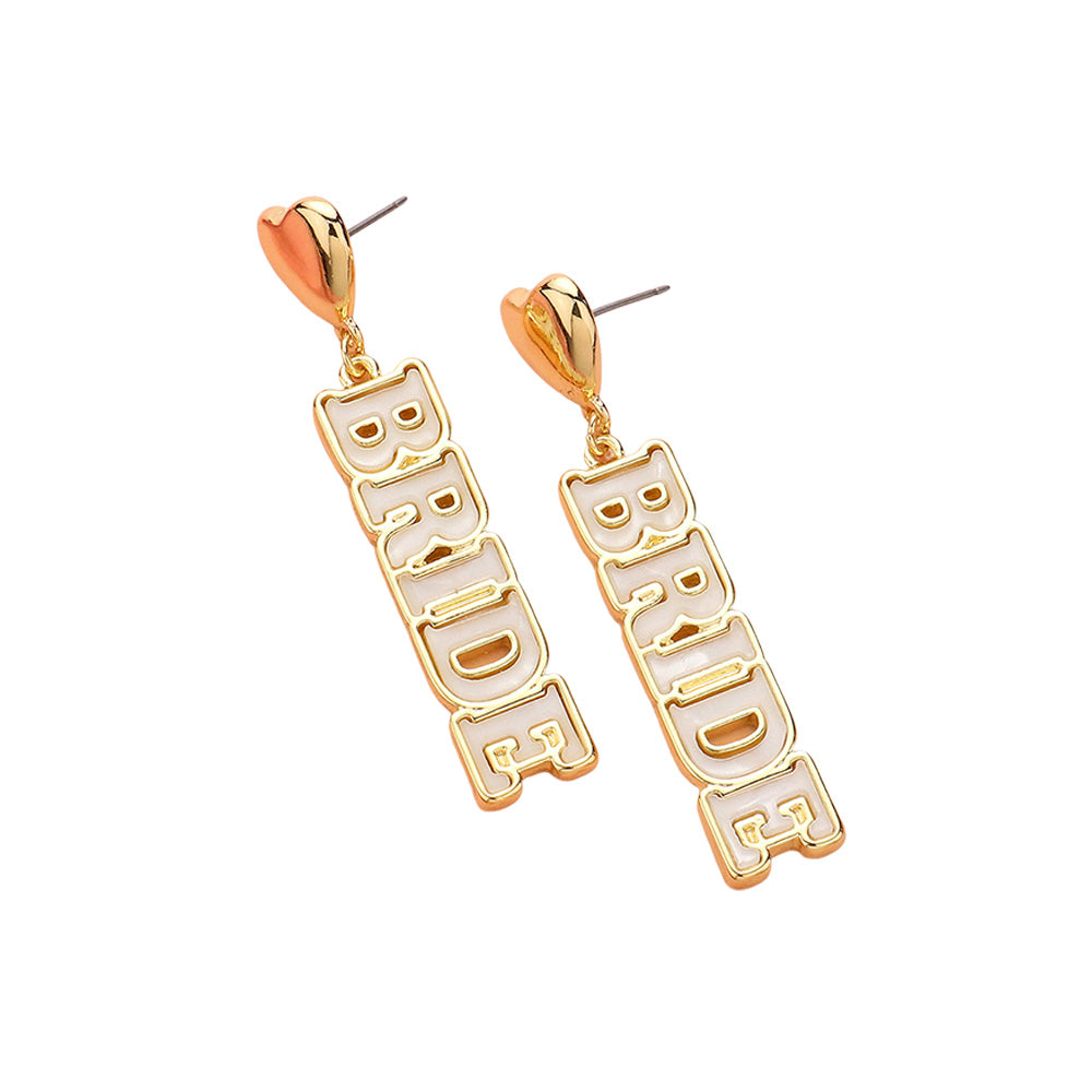 iLLASPARKZ BRIDE Message Dangle Earrings