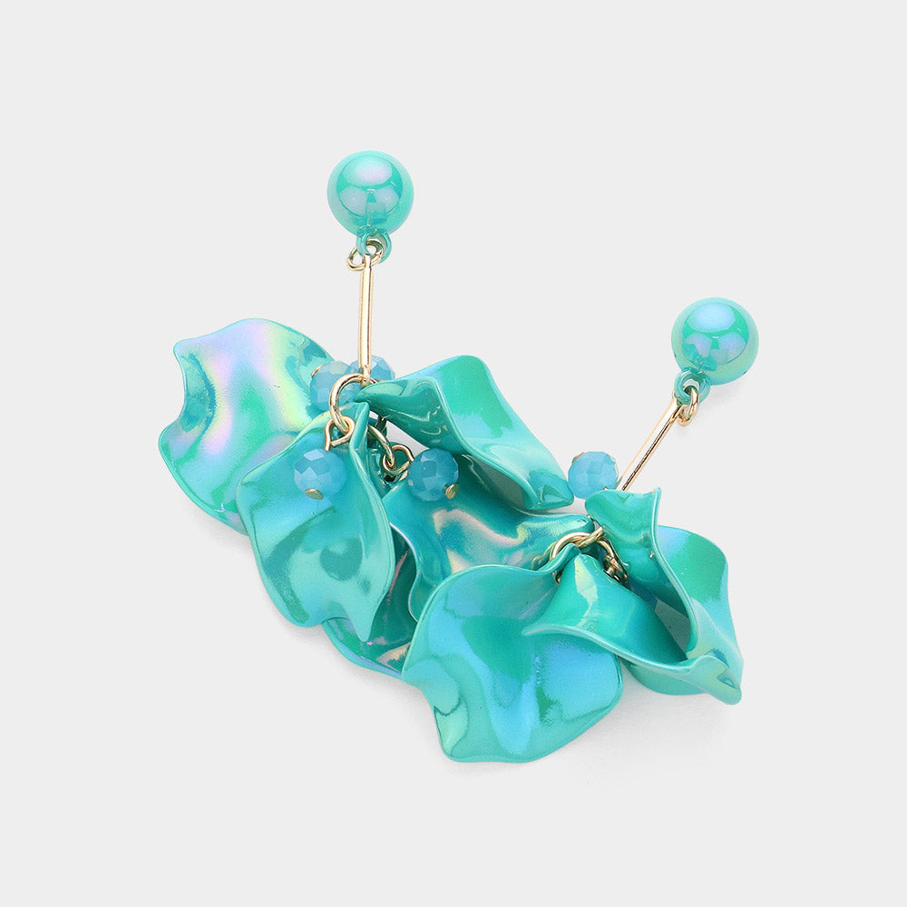 iLLASPARKZ Flower Petal Dropdown Earrings