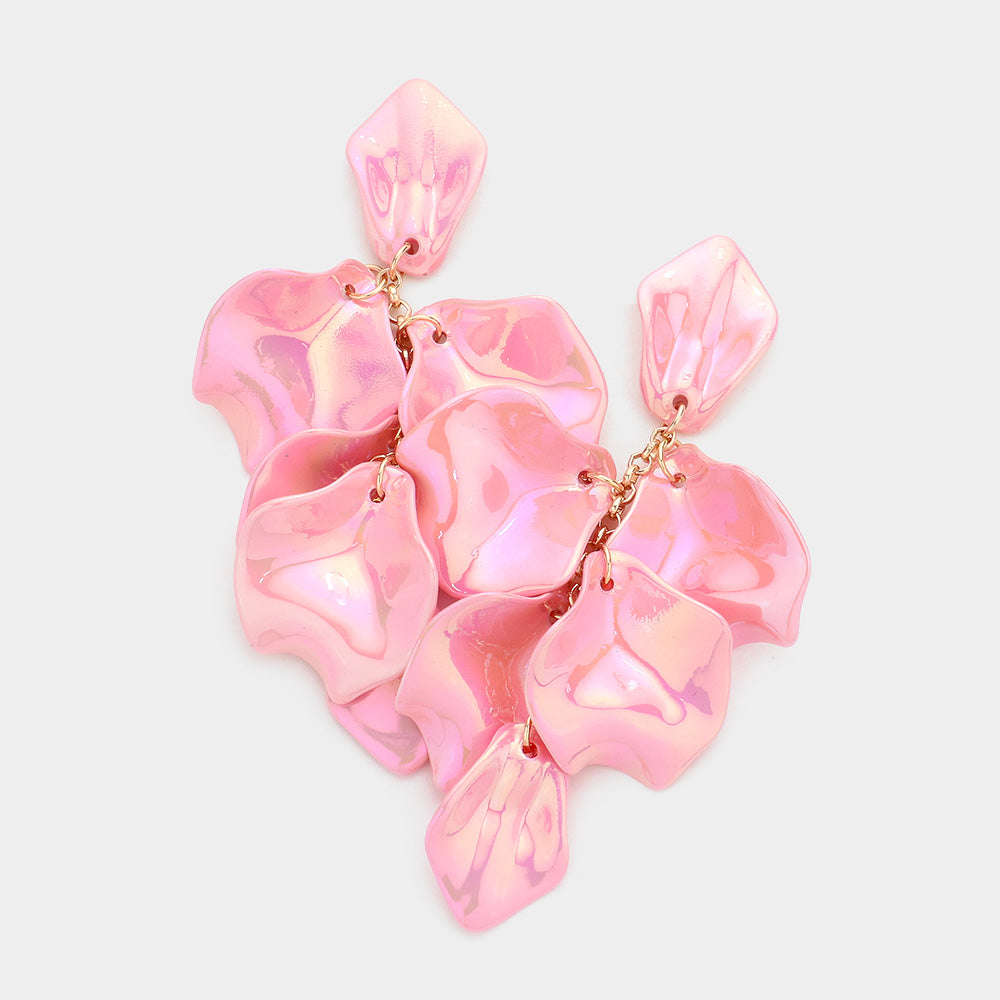 iLLASPARKZ Petal Cluster Vine Link Dangle Earrings